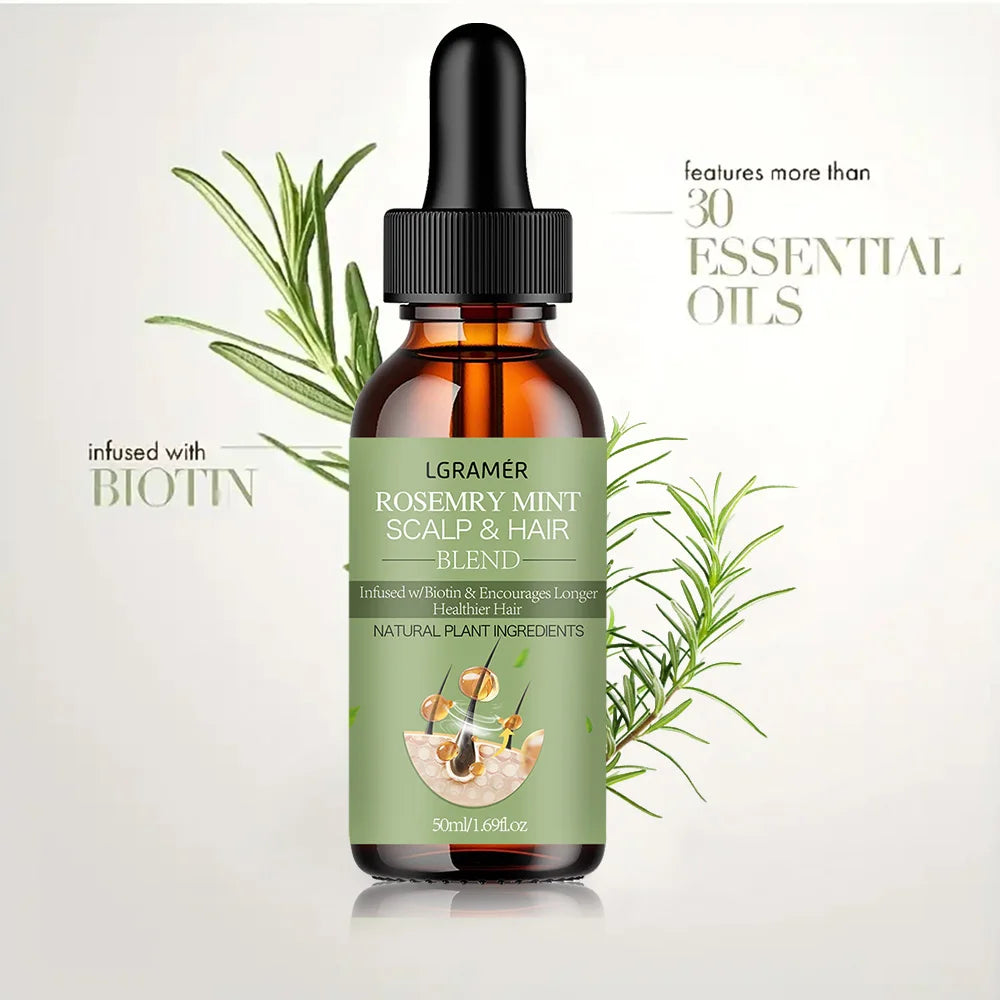 Hair Growth Oil: Rosemary Mint Strengthening Treatment