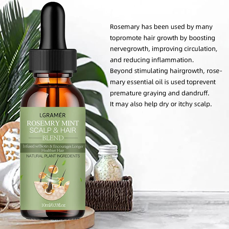 Hair Growth Oil: Rosemary Mint Strengthening Treatment