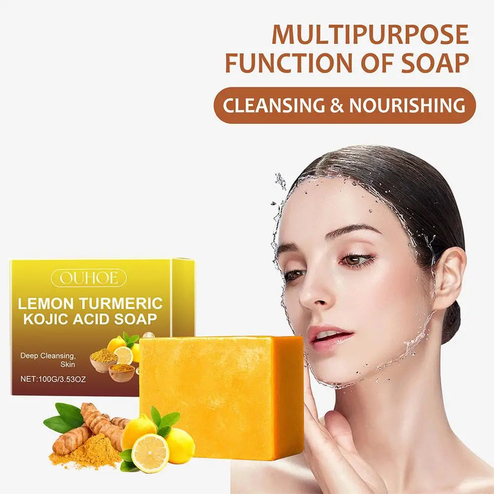 Lemon Turmeric Kojic Soap - Brighten & Revitalize Skin 100g