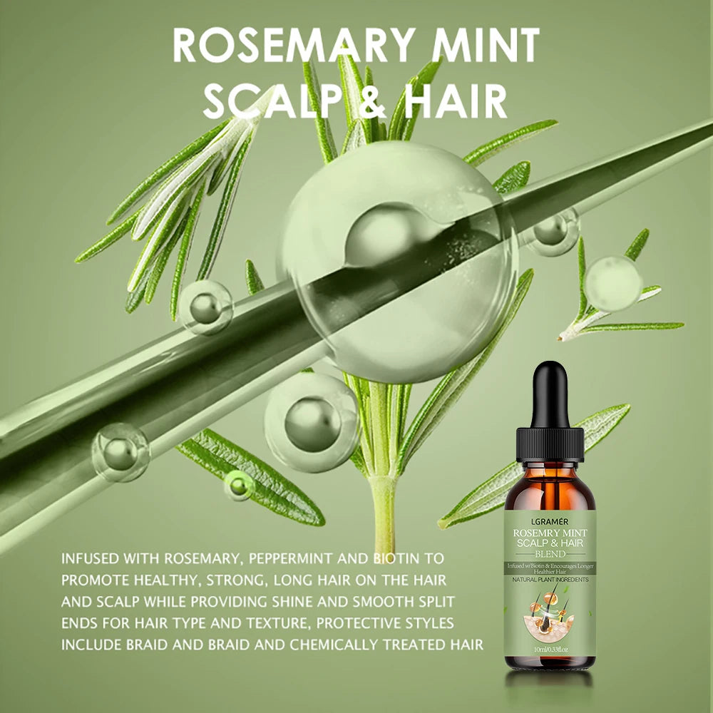 Hair Growth Oil: Rosemary Mint Strengthening Treatment